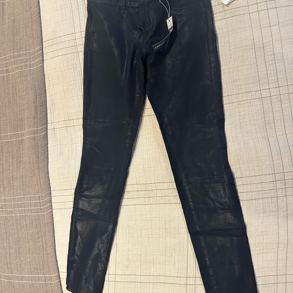 J Brand Shiny Black Pants